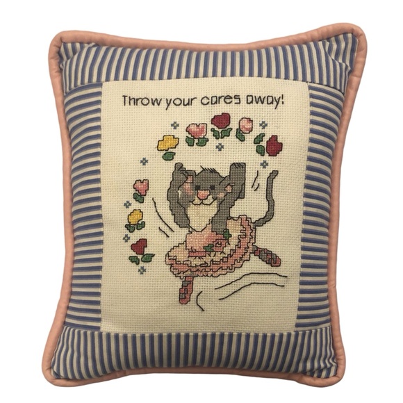 Other - Throw Your Cares Away Ballerina Mouse Decorative Pillow